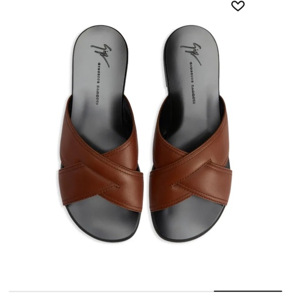 Giuseppe Zanotti Flavio crossed-leather sandals Size 10 - Picture 1 of 9